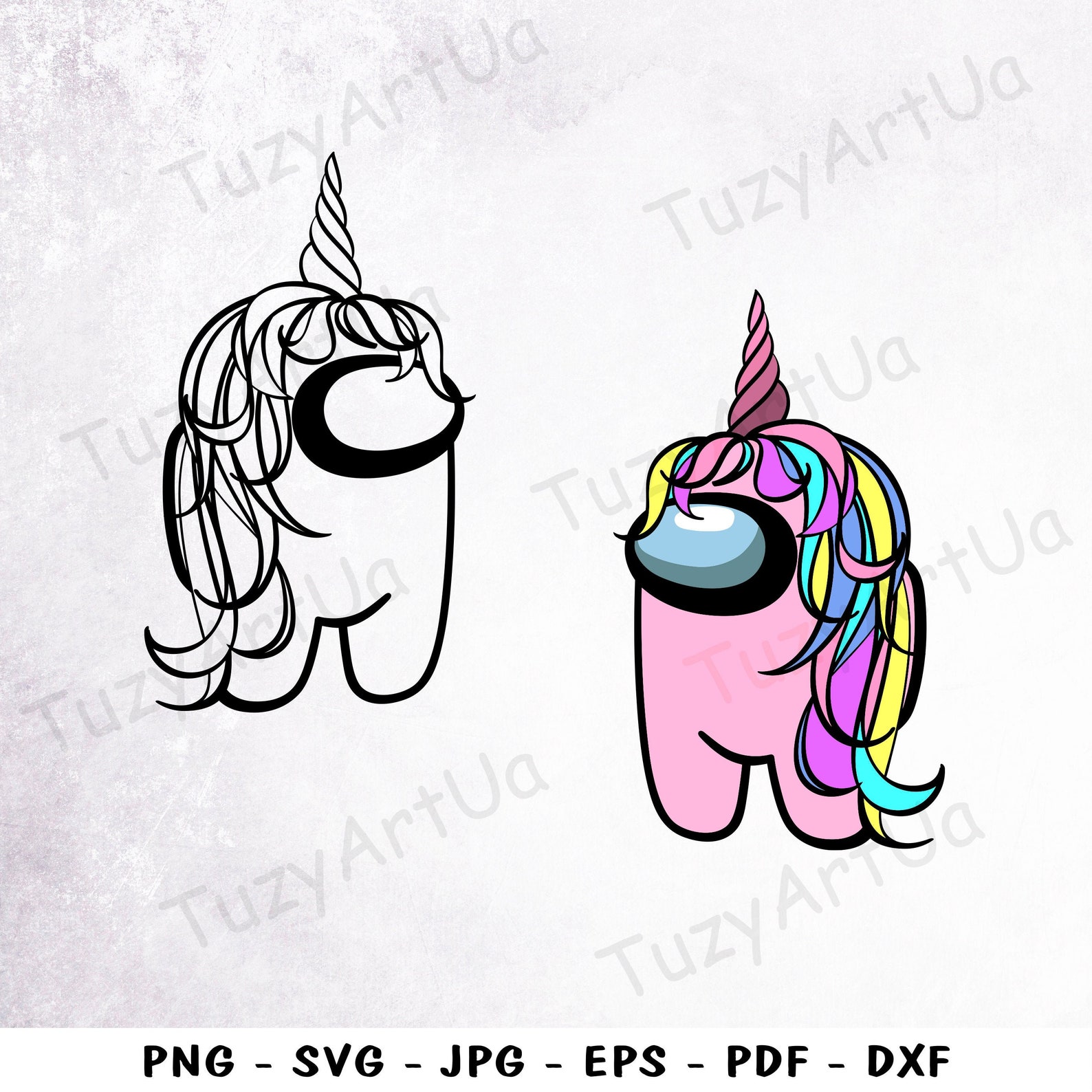 unicorn among us svg cute among us svgpng among us print etsy