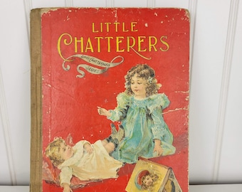 Vintage "Little Chatterers" Book, Little Chatterwell Series, Vintage Children's Book Red Cover