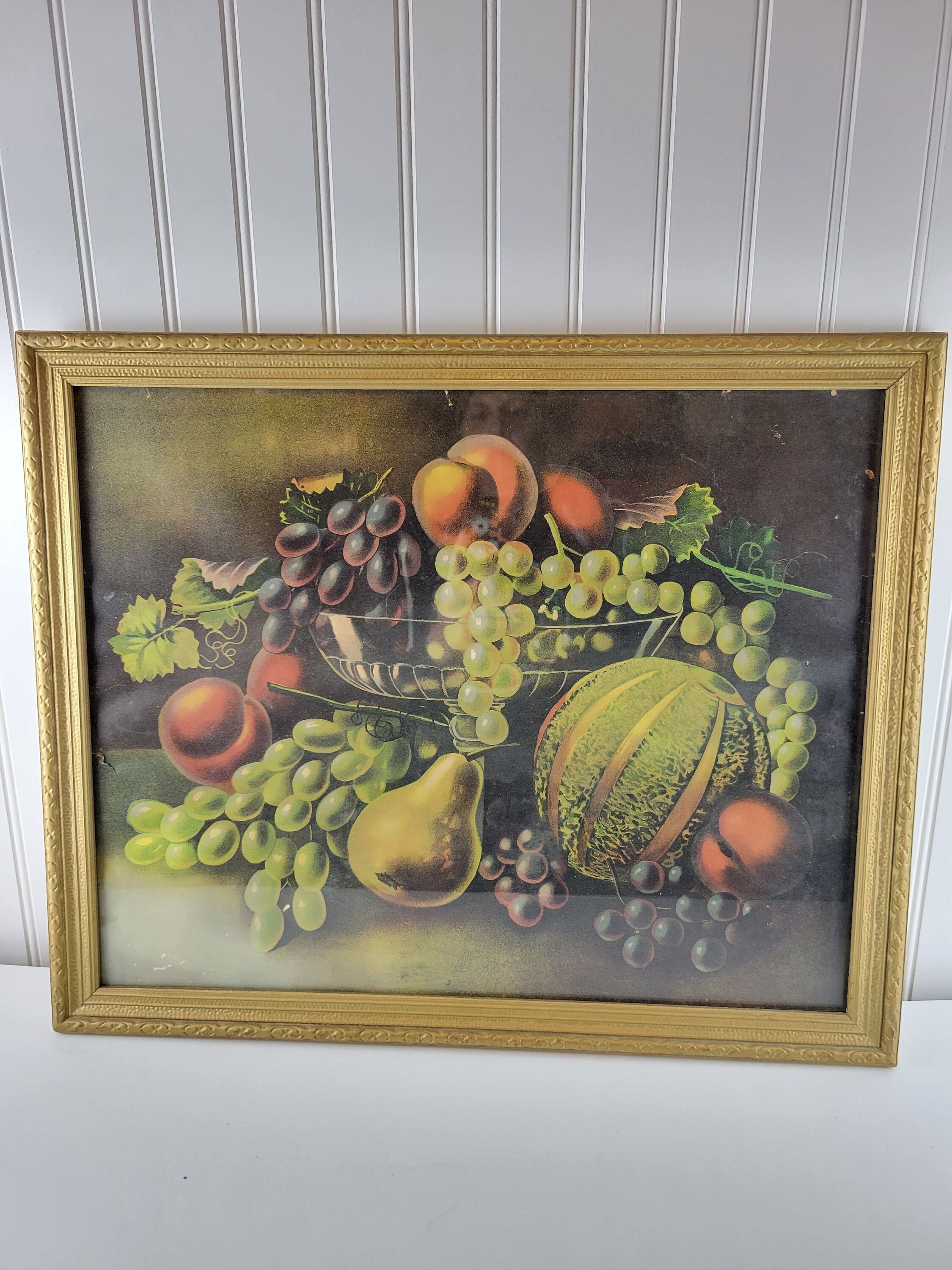 Vintage Still Life Fruit Painting Antique