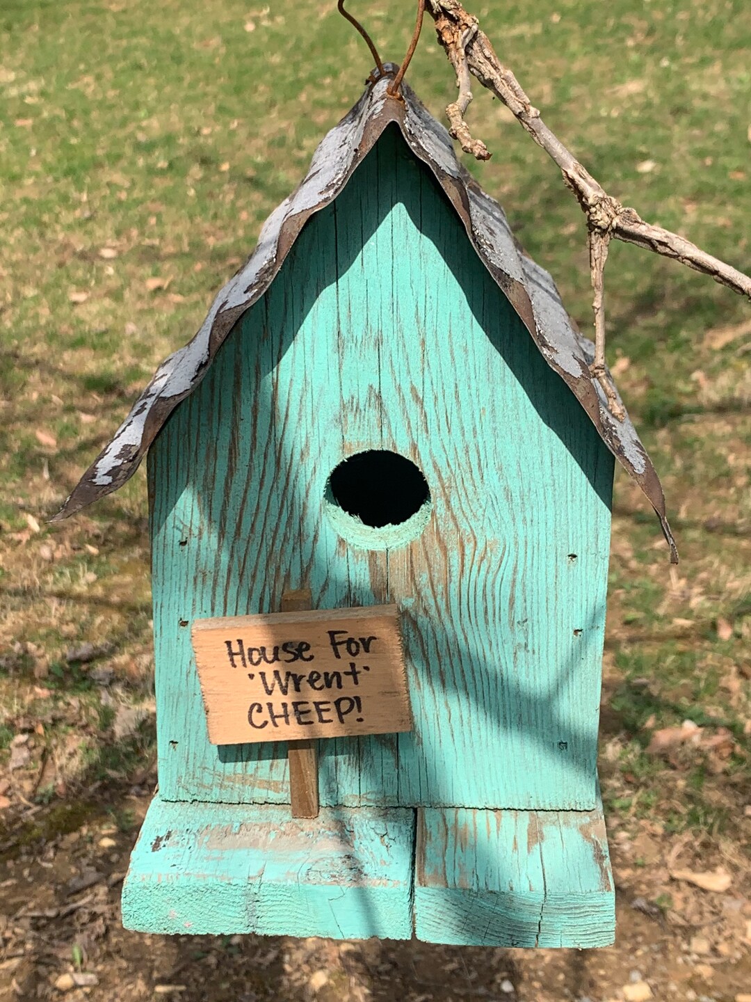 Wren Birdhouse Rustic Decor Amish Handmade Birdhousegarden Etsy
