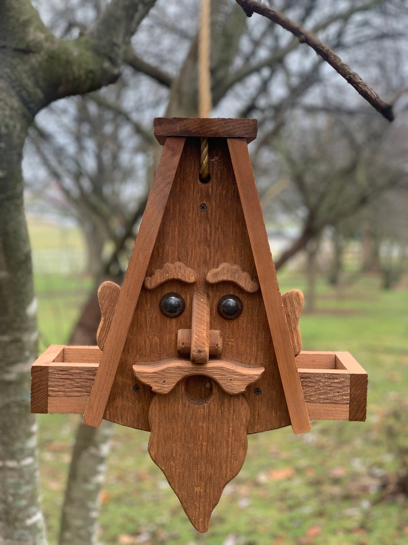 Wizard Bird Feeder Amish Handmade Bird Feeder Garden Decor Etsy