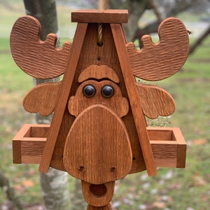 Moose Bird Feeder, Amish Handmade, Bird feeder, Moose Decor,Garden decor, Yard Decor, ,Bird feeder for outdoors,birdfeeder,mothers day gift