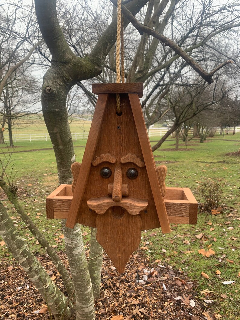 Wizard Bird Feeder Amish Handmade Bird Feeder Garden Decor Etsy
