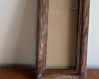 Porta piastrelle in legno anticato e rustico di Talavera, cornice da collezione e in miniatura, decorazione da parete effetto invecchiato