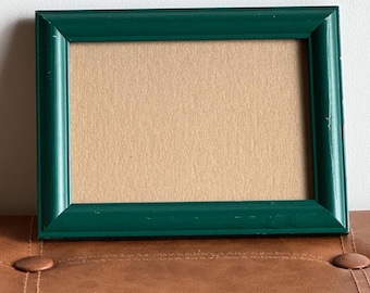 Set Di 4 Cornici In Legno Verde Salvia Con Vero Vetro | Formato 5x7 O 4x6 Con Passepartout Per Foto