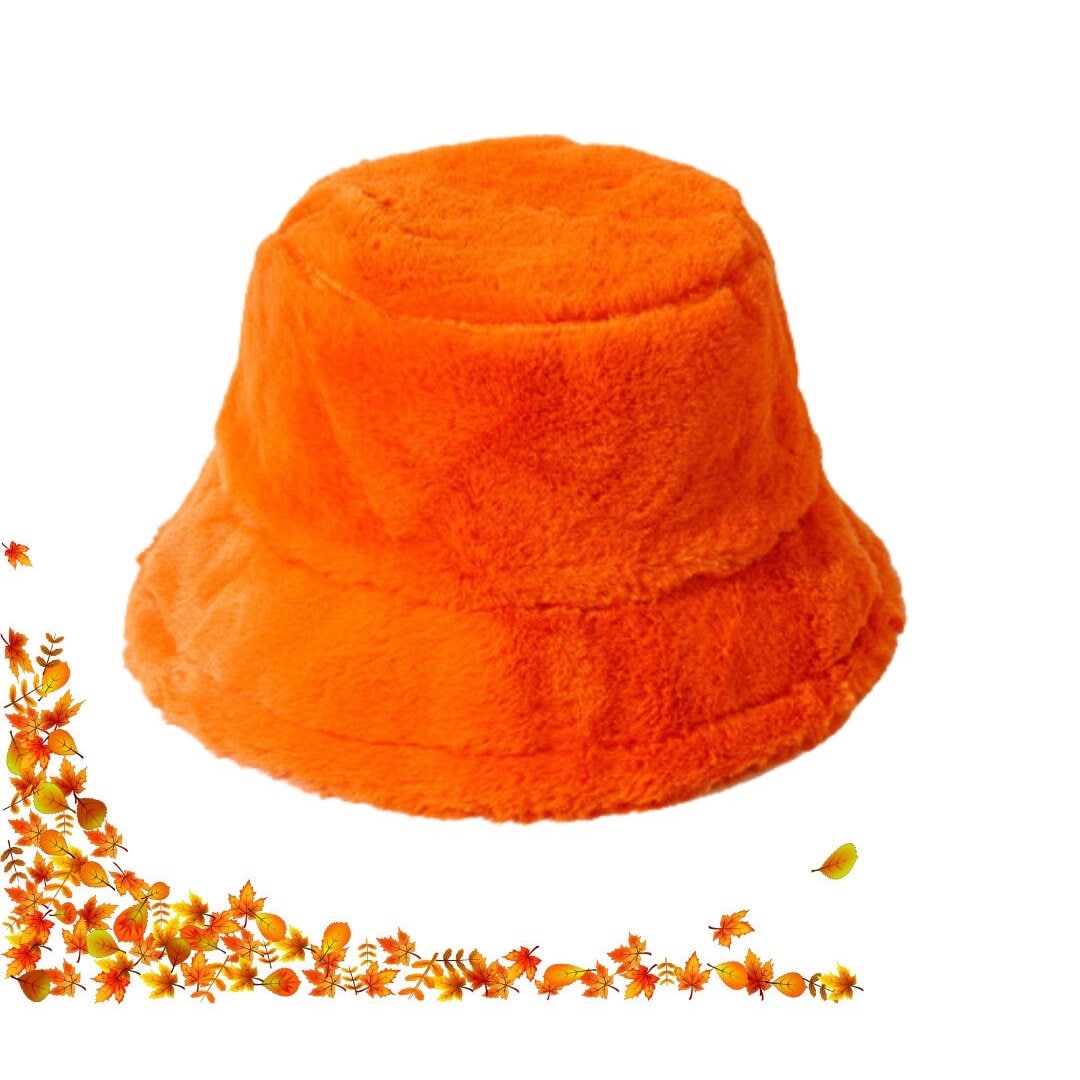 Furry Glo Sun Bucket Hat orange 新品
