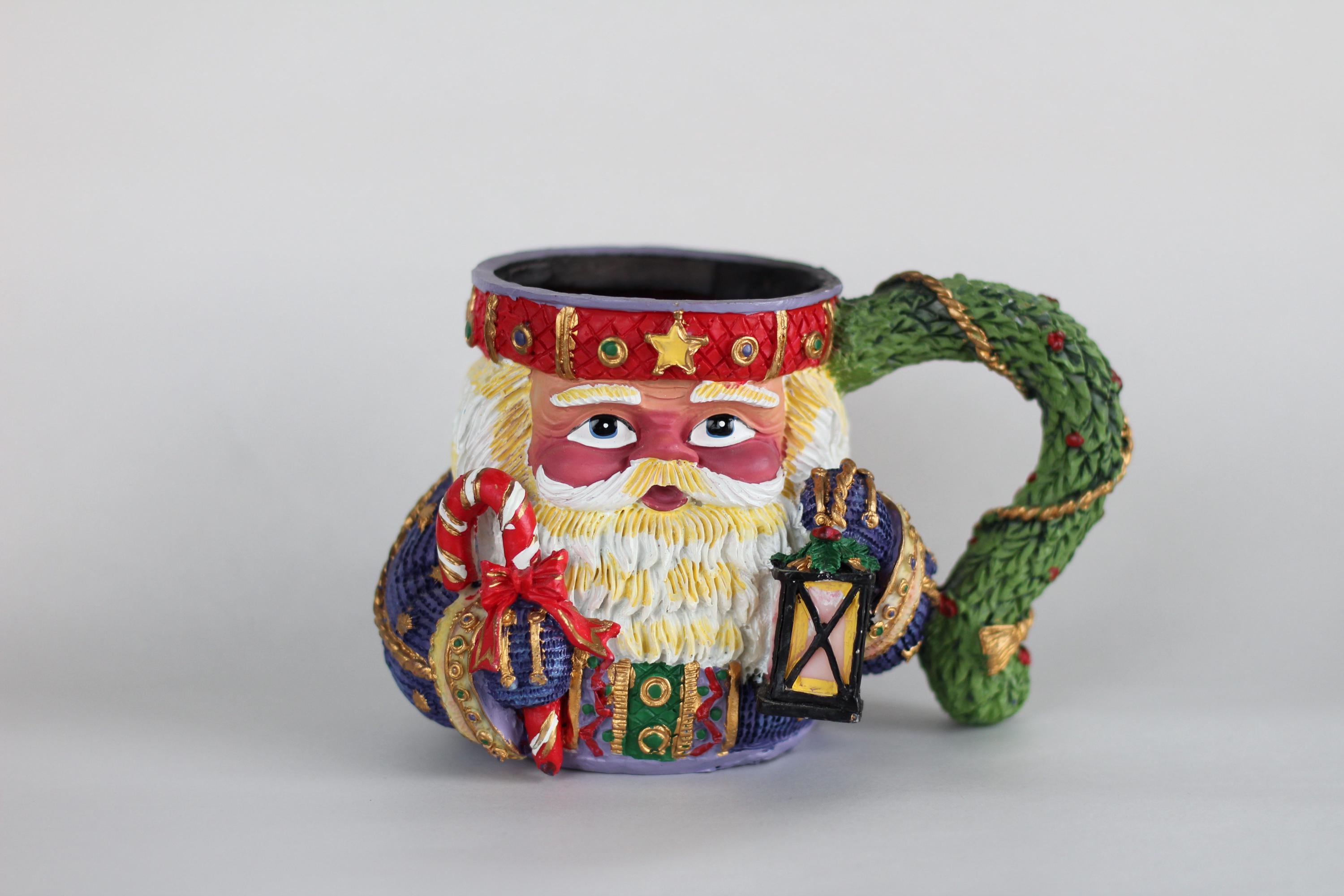 Ceramic Santa With Lantern - Etsy Canada