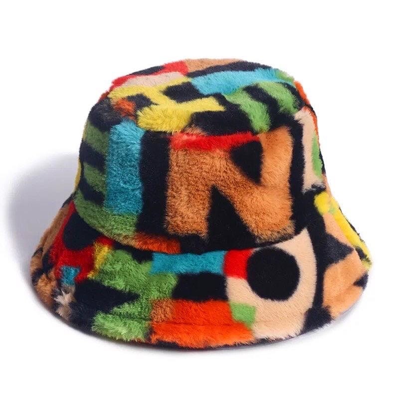 Bucket Hat with LV Inspired Monogram print made from Faux Fur fabric –  logofabrics