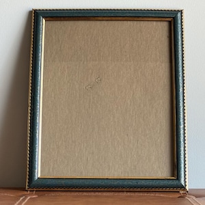 Vintage Teal Blue & Gold Picture Frame,Decorative Blue Crackle Finish Frame,Tabletop Photo Display,Office Picture Holder,8X10 PhotoFrame