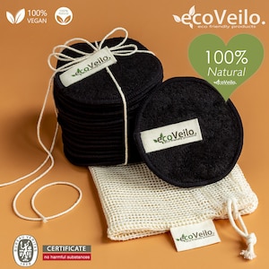 Reusable Bamboo Cotton Makeup Remover Pads. Zero Waste Cleansing Wipes. Eco Friendly Facial Rounds.