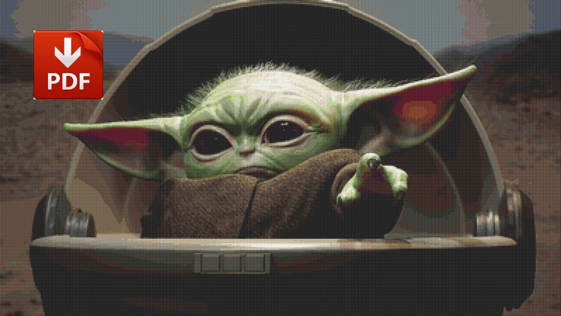 Embroidery Provinces Yoda Star Wars Cross Stitch Pattern PDF Cross Stitch Chart Diagram