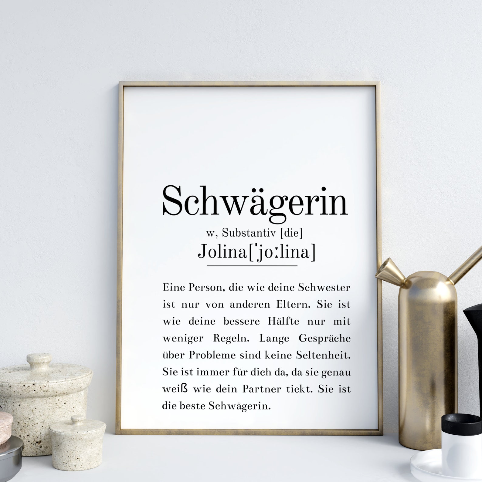 Poster Schwägerin Definition Geschenk Baby Etsy