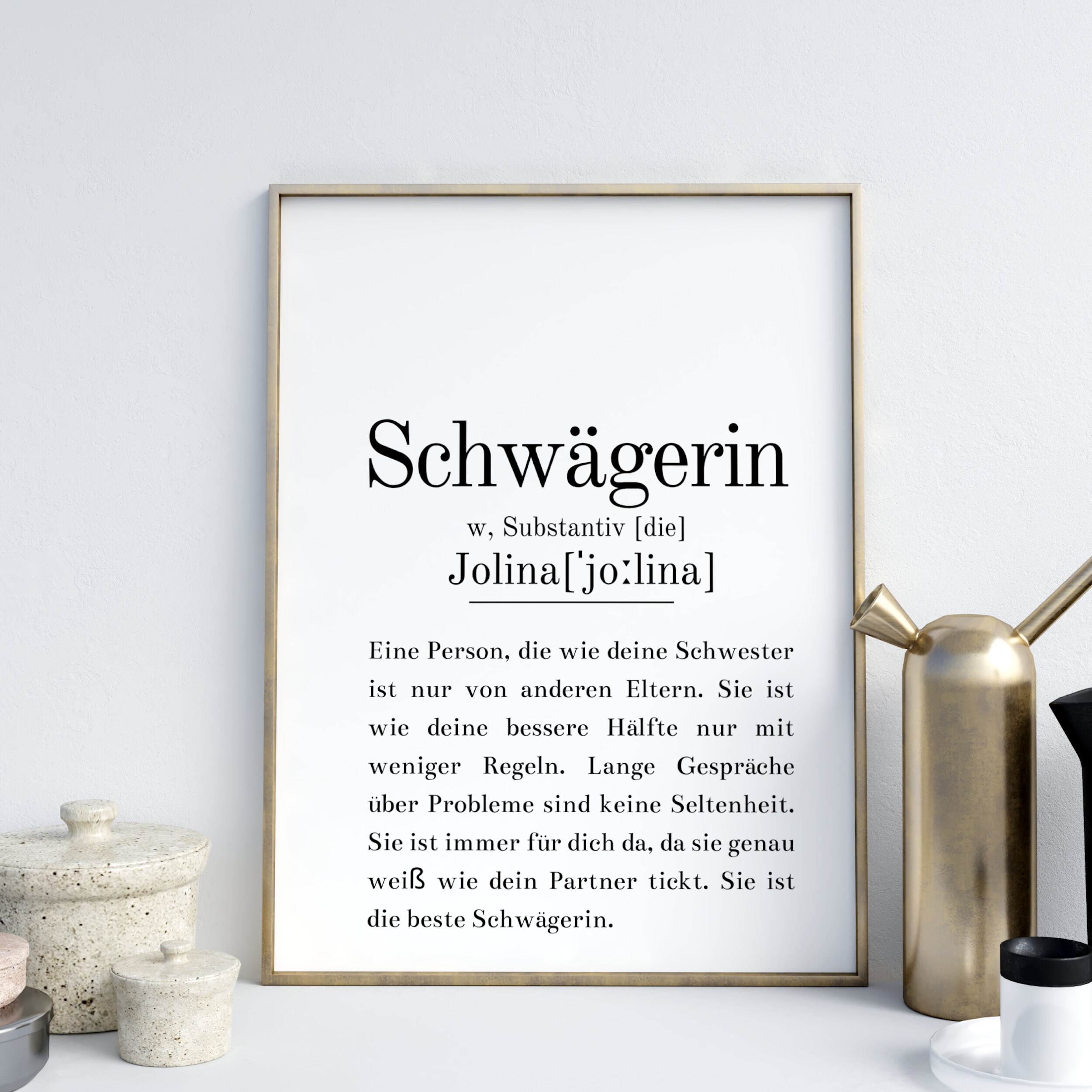 Poster Schwägerin Definition Geschenk Baby Etsy