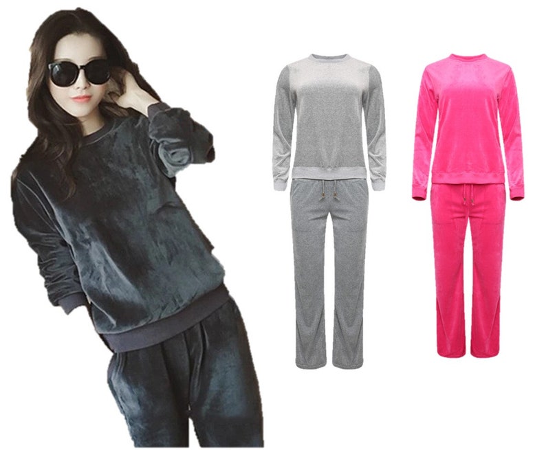 Womens Velour Pyjamas Jogging Suits for Women Cozy Pjs Comfy Etsy