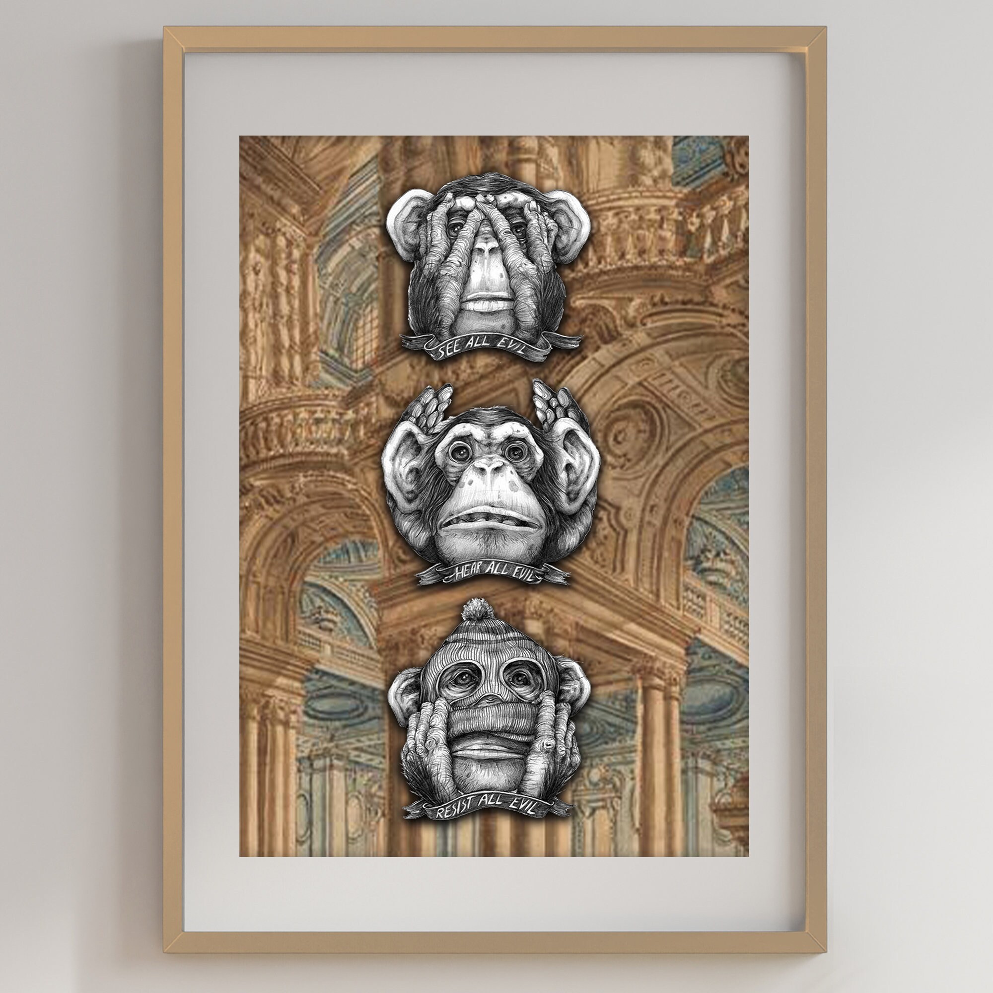 Decoración de pared Decoración de pared Marco digital | Etsy