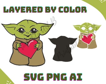 Download Layered Yoda Svg Etsy