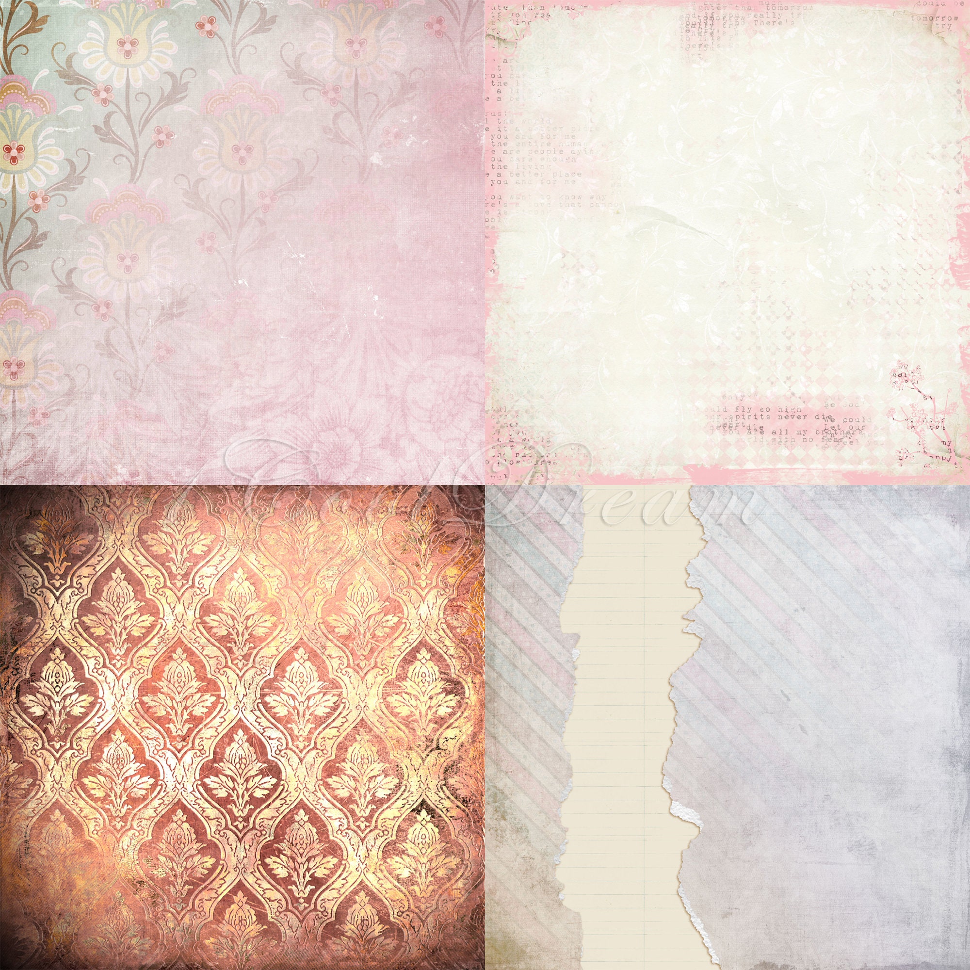 30 Pastel Vintage Backgrounds Photo Backgrounds Ragged | Etsy
