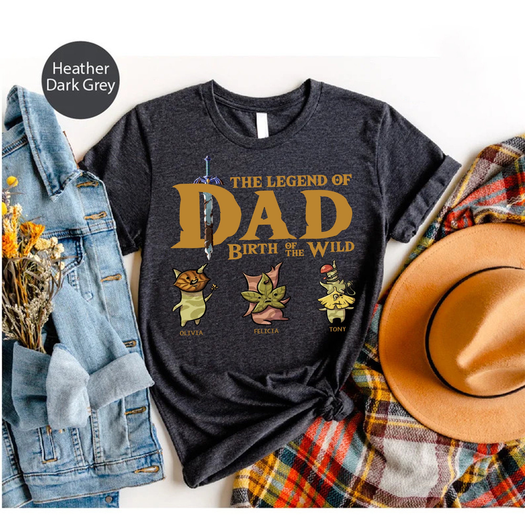 Personalized Dad The Legend Of Dad T-Shirt, Zelda Korok  Dad Shirt