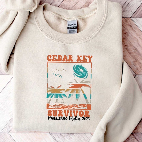 Cedar Key Survivor Hurricane Idalia Sweatshirt, Florida Strong Sweatshirt, I Survived Hurricane Idalia 2023, Big Bend Hurricane Idalia