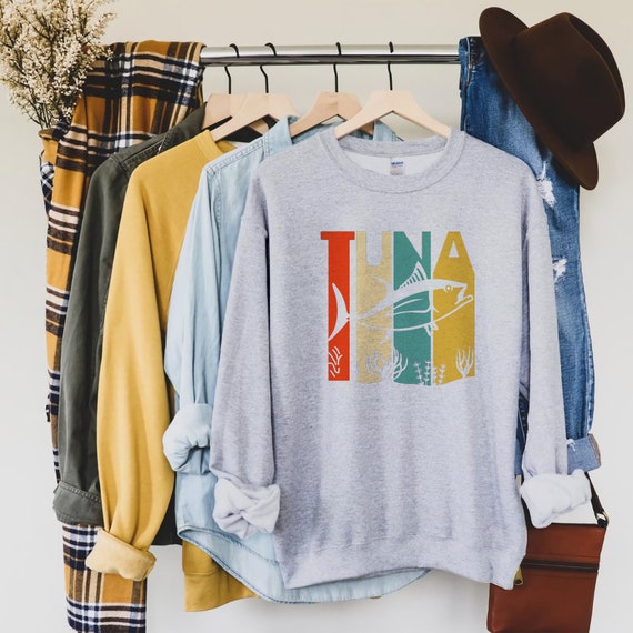 Vintage Tuna Sweatshirt, Bluefin Tuna Shirt, Fish Lover, Fisherman Shirt,  Tuna Lover Sweatshirt, Unisex Sweatshirt 