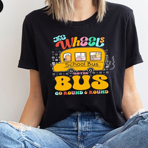 Wheels On The Bus Kids Cute Pesonalized Baby T-Shit