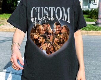 Custom Girlfriend Face Bootleg Rap Tee, Custom Boyfriend Vintage