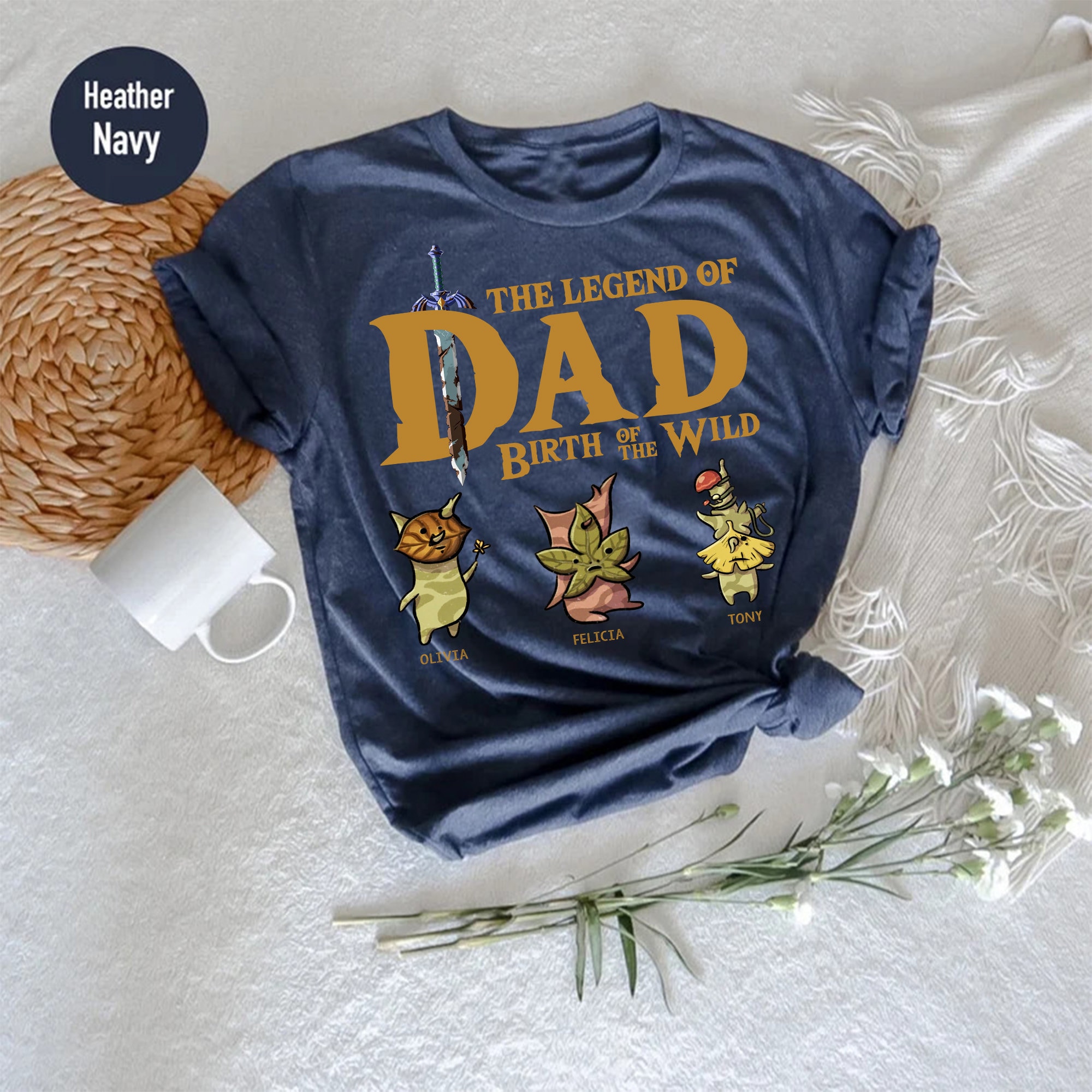 Personalized Dad The Legend Of Dad T-Shirt, Zelda Korok  Dad Shirt