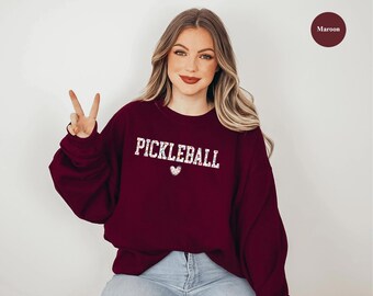 Floral Pickleball Sweatshirt, Gildan Unisex Team Shirt