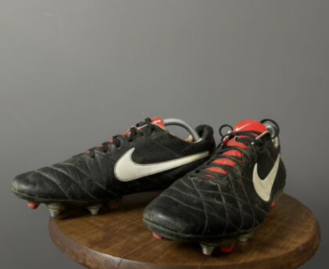 Nike Tempo Retro Soccer Boots Football Predator Black Red Size Etsy