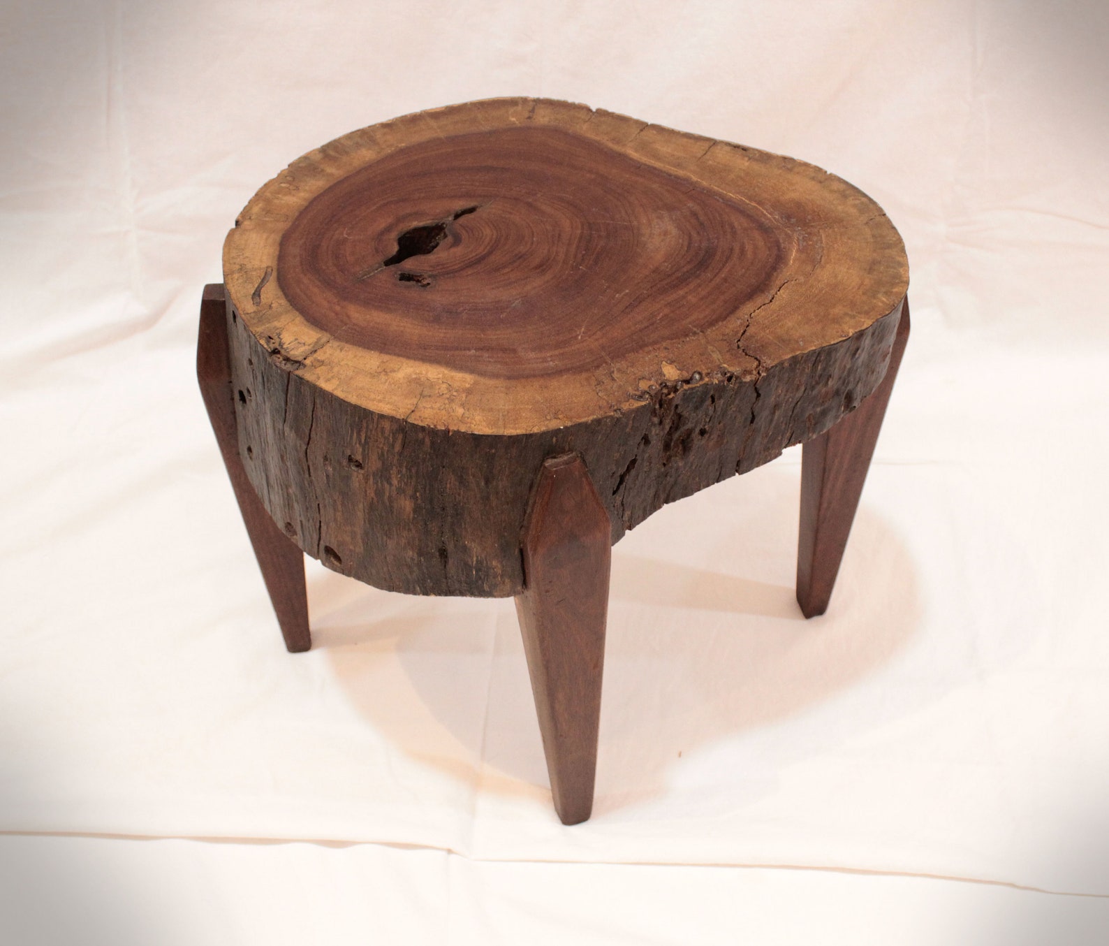 Wood TableWooden Log Side Table Furniture Home Decor Short Etsy