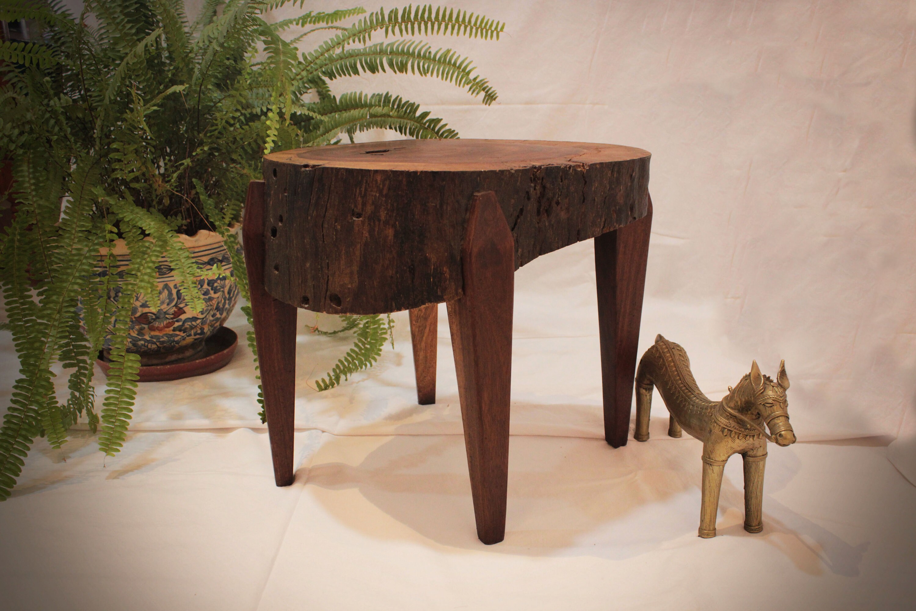 Wood TableWooden Log Side Table Furniture Home Decor Short Etsy