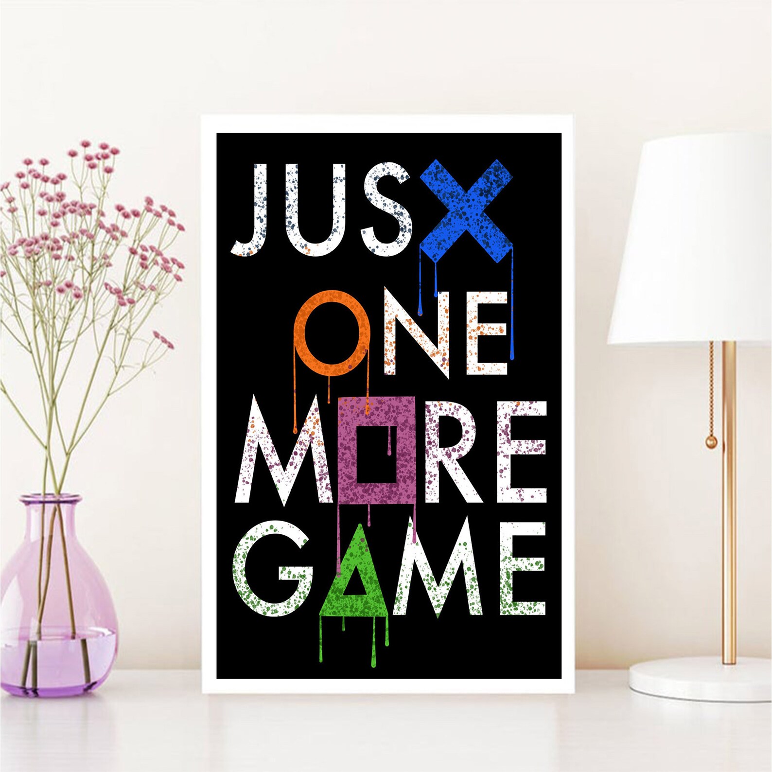Video Games Just One More Game Poster Nintendo Classic Game Etsy