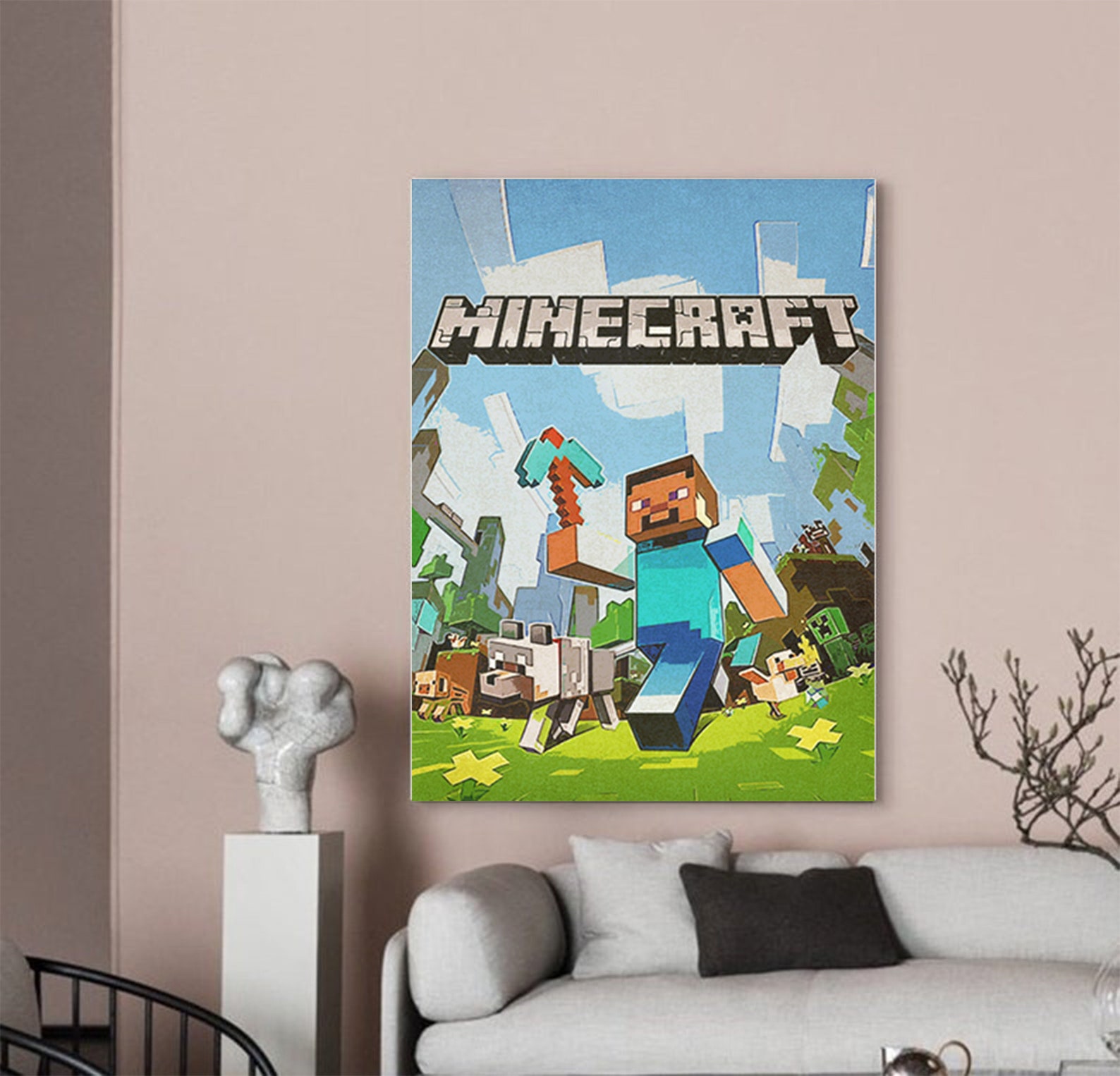 Shadow Minecraft Poster Nintendo Classic Game Home Decor | Etsy