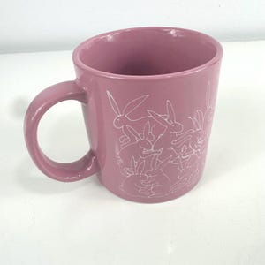 Vintage Taylor & Ng Naughty Rabbits Mug Original 1979 Japan, Taylor and Win San Francisco Risque Pink Bunny Orgy Mug Animal Orgy