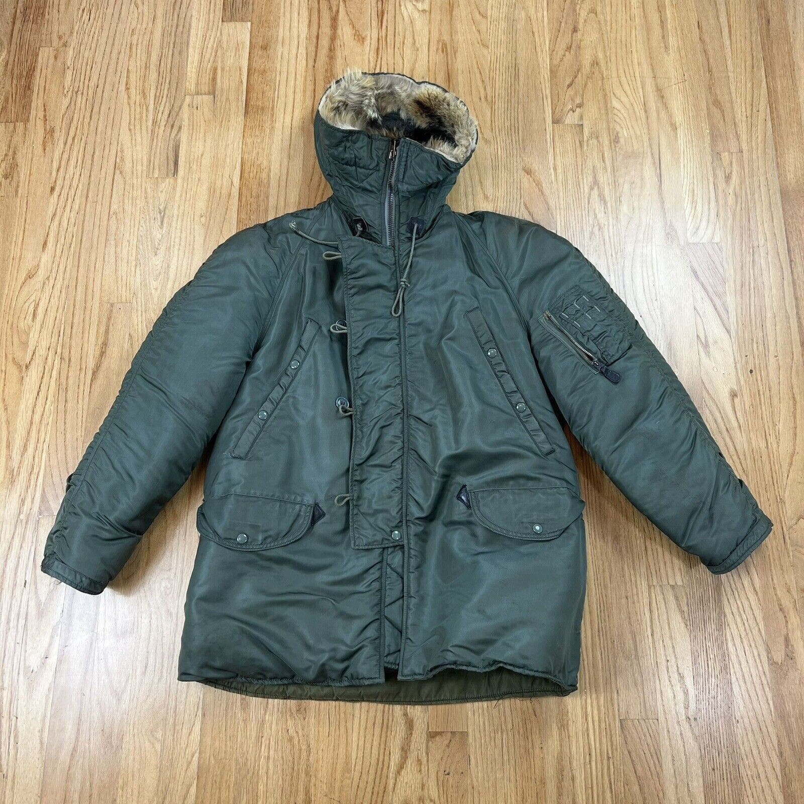 Vintage USAF N 3B Flight Crew schwere Jacke Parka mit 