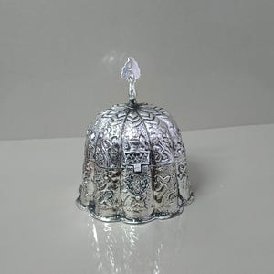 Boîte à bijoux allemande en argent | Boîte de rangement pour bijoux anciens | Boîte en métal argenté fabriquée à la main | boîte à bijoux indienne vintage | Cadeau pour elle