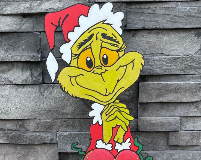 Happy Grinch Cutout Etsy