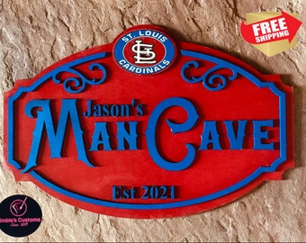 St Louis Cardinals Man Cave Sign