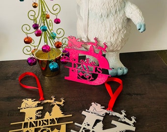 Monogrammed ornaments
