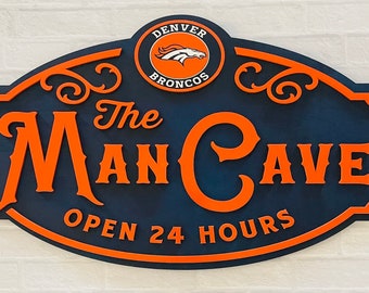 Denver Broncos Man Cave Plaque