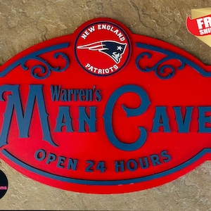 New England Patriots Man Cave Sign