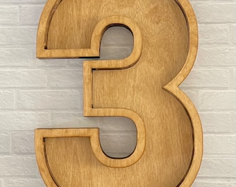 Fillable Wood numbers 16” tall