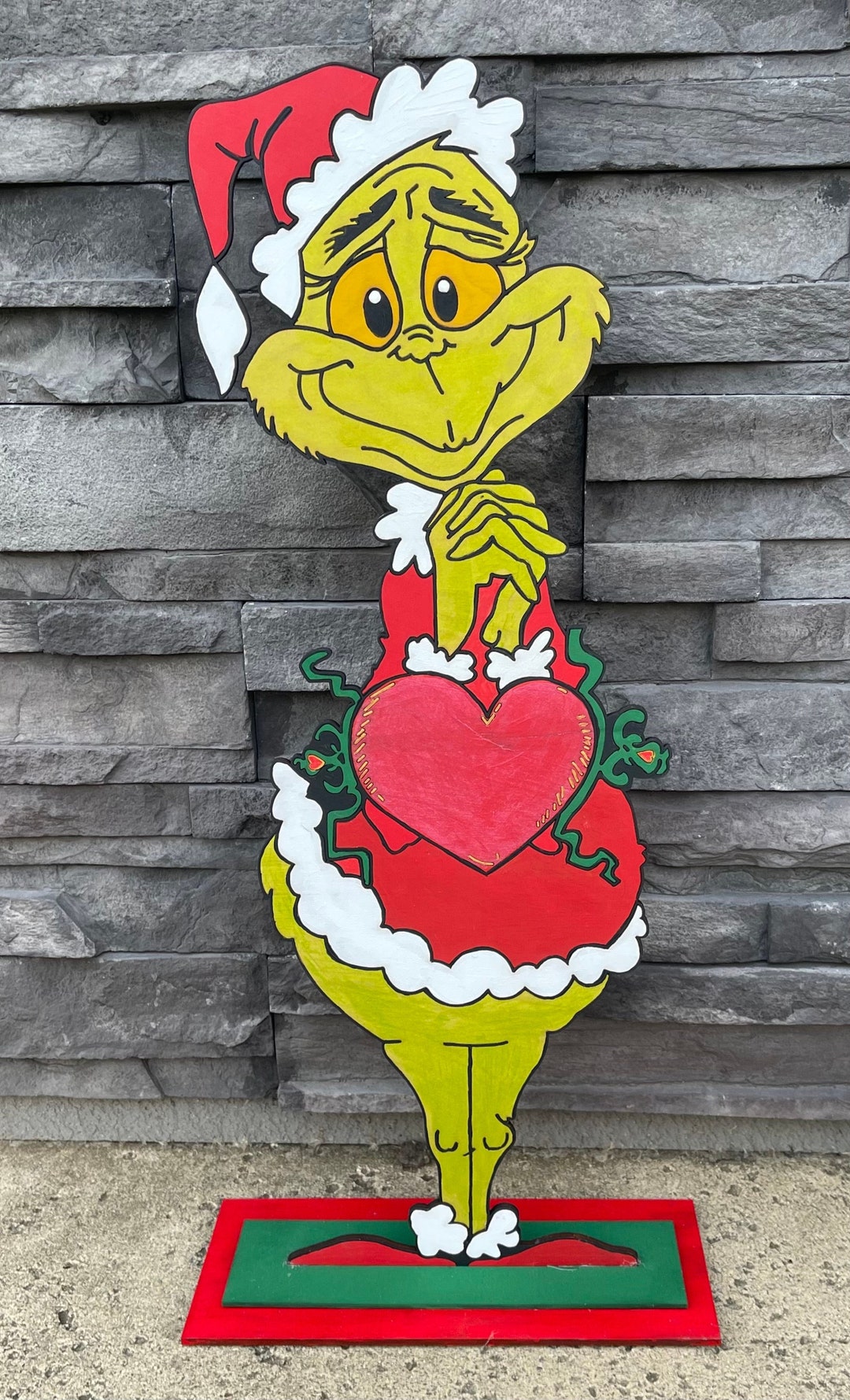 Happy Grinch Cutout Etsy Happy Grinch Cutout Etsy