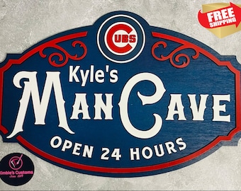 Chicago Cubs Man Cave Sign