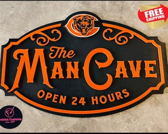 Chicago Bears Mann Höhle Zeichen