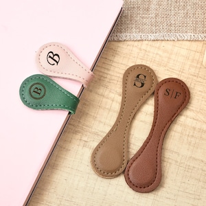 Engraved Magnetic Bookmark, Custom Leather Magnet Book Clip, Book Accessories, Gift for Book Lovers, Unique Book Accessories for Him or Her