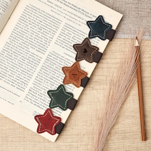 Marcador magnético de couro personalizado, marcador magnético de couro feito à mão, presente atencioso para amantes de livros, professores, presente para ela