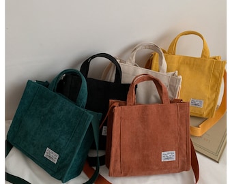 Corduroy Shoulder Bag,Crossbody Bag,Women Shoulder Bag,Cute Bags,School Bag,Everyday  Bag,Small Handbag,Shoulder Tote Bag,Gift For Her