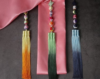 Five Elements Trio Tassel Norigae (8 Colors) | Traditional Korean Tassel | Chinese Tassel | Hanbok Accessory | Bojagi Norigae | Korean