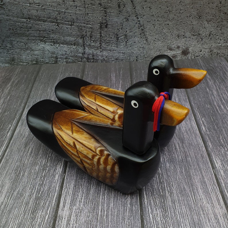 Black Korean Wedding Geese Korean Wooden Ducks Korean | Etsy
